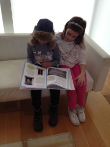 Checking out an art book