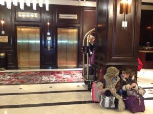 Lobby of the Hotel at check in watching the world go by...