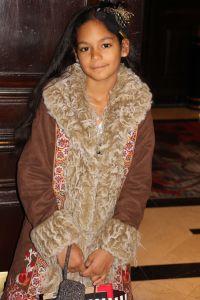Layla in the lobby of the hotel 