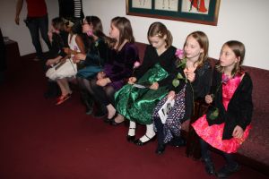 Backstage sitting patiently after the show
