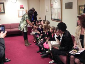 The Posse meeting Pretty Yende backstage after the performance