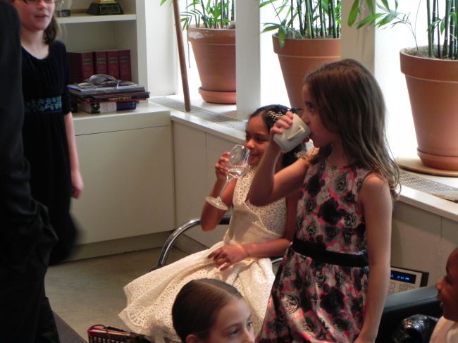 Layla and Lexi enjoying some beverages