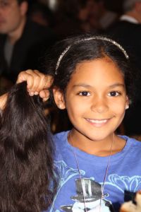 Layla with a side pony