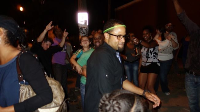 Grace and her Dad workin' it out