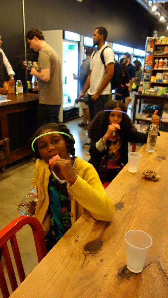 Taking a load off at the natural market