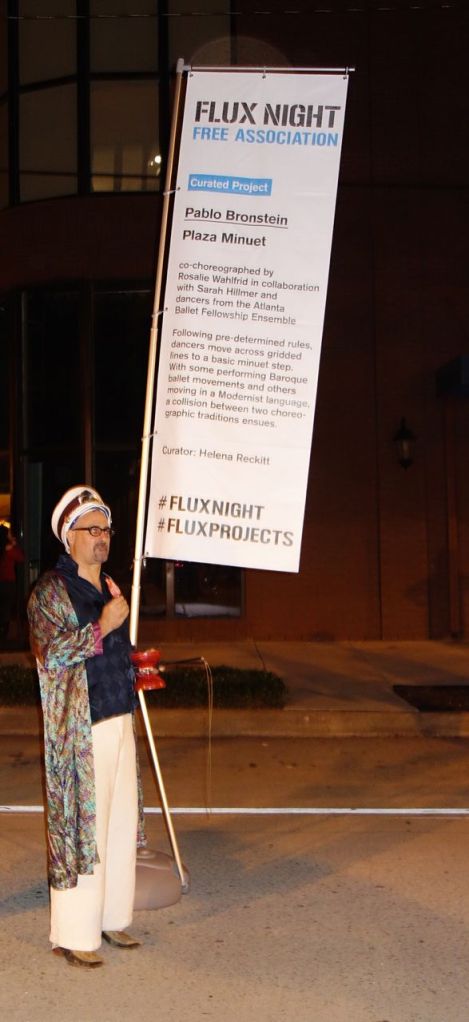 Signage for Pablo Bronstein's Plaza Minuet