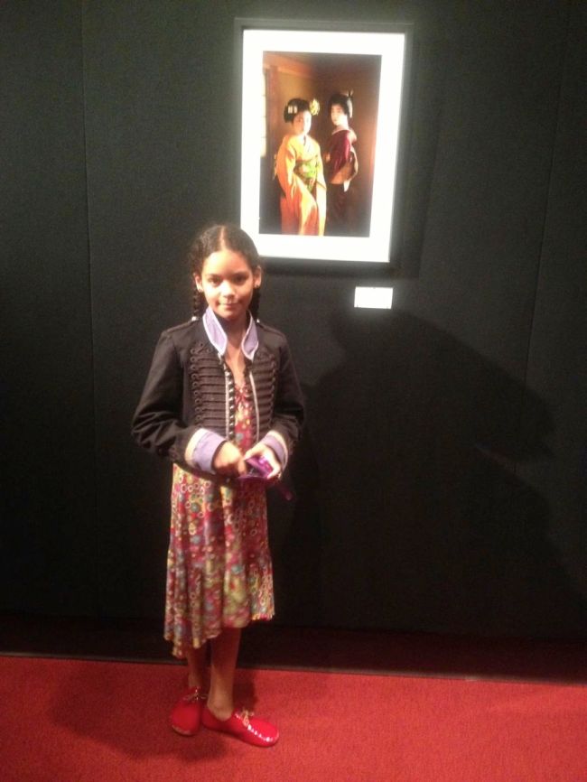 Layla at the Alison Wright exhibition