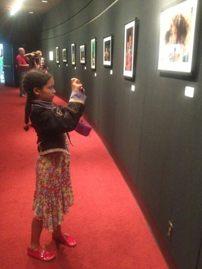 Layla at the Alison Wright exhibition