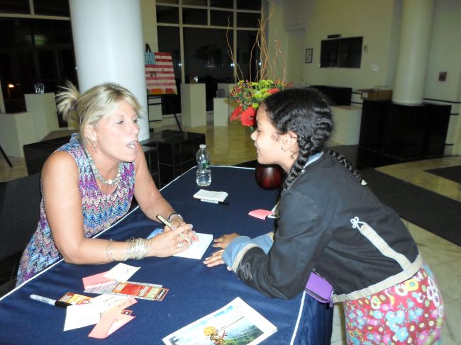 Layla and Alison discussing her book
