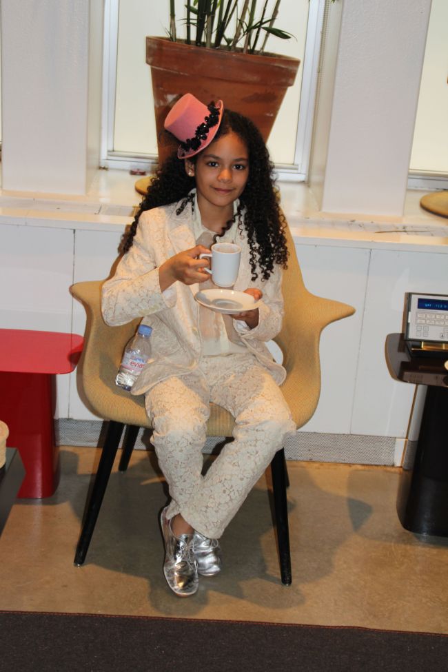 Layla having Hot Chocolate