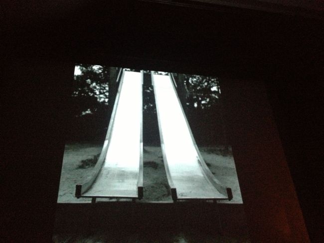 Slide photo from vantage point of child