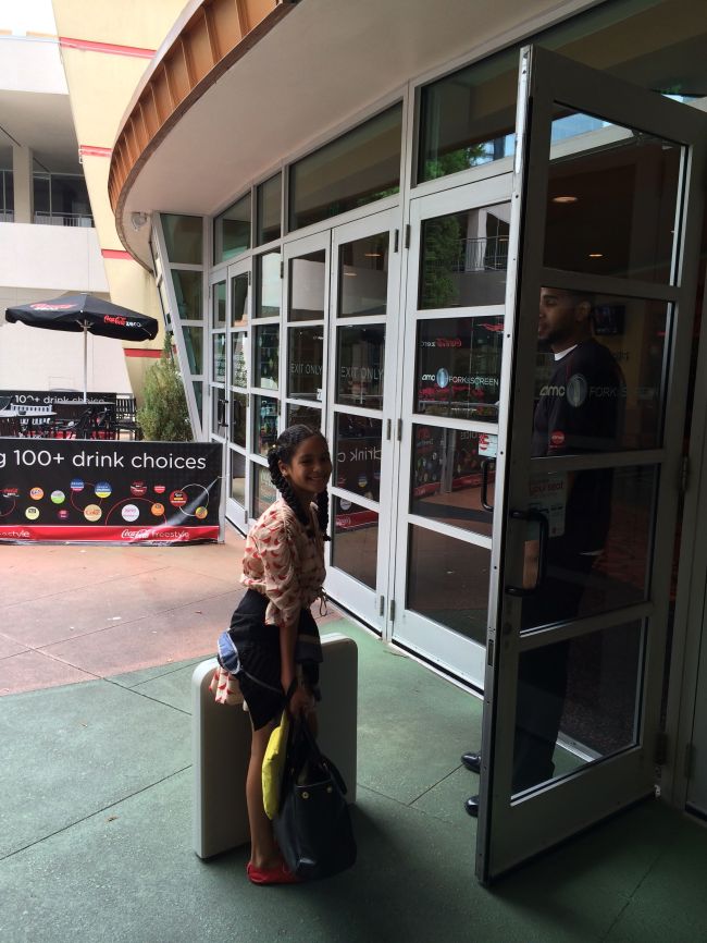 Layla outside the theatre