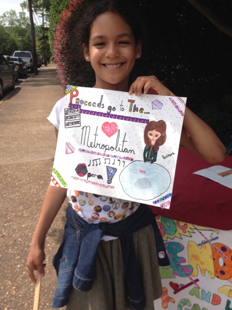 Lia & Layla sell Lemonade to benefit the Met Opera