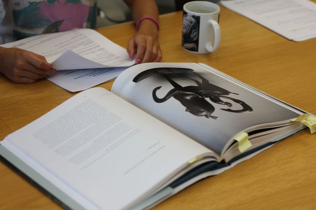 Layla, Lexi and Grace at the High Museum Kids Audio Guide Table Read 