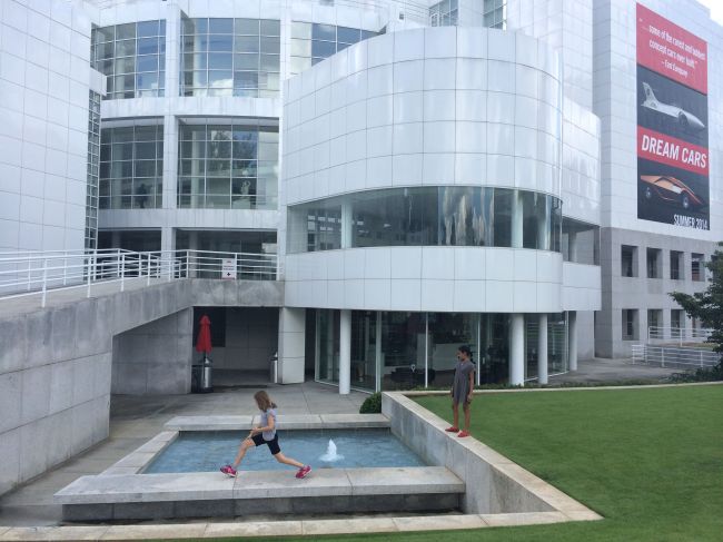Lia and Layla outside The High Museum
