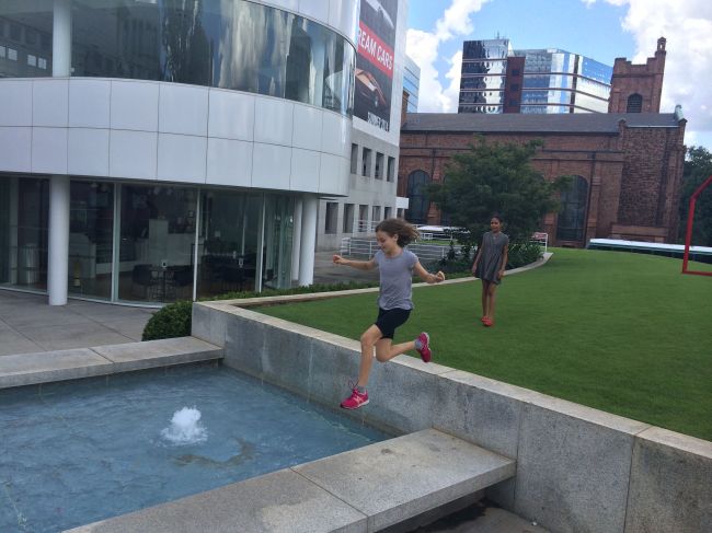 Lia and Layla outside The High Museum