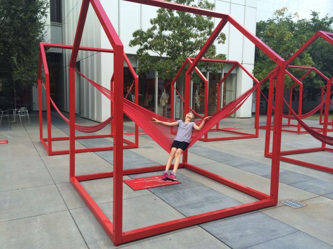 Lia and Layla enjoying Mi Casa es Su Casa  hammocks before the tour
