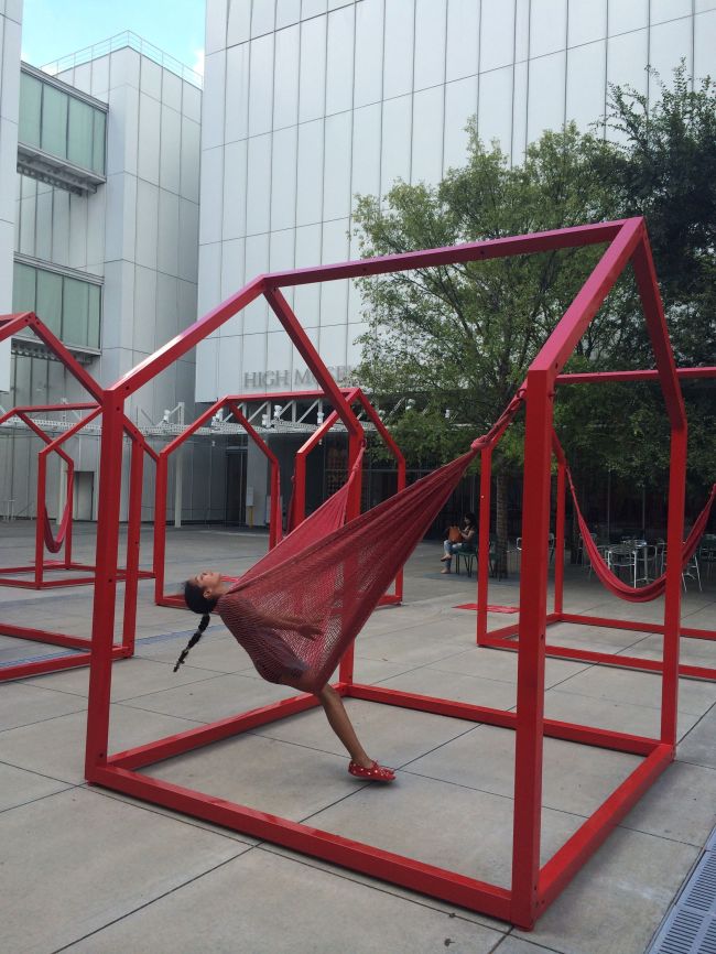Lia and Layla enjoying Mi Casa es Su Casa  hammocks before the tour
