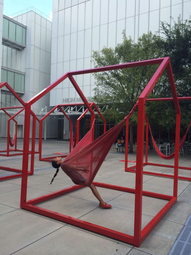 Lia and Layla enjoying Mi Casa es Su Casa  hammocks before the tour
