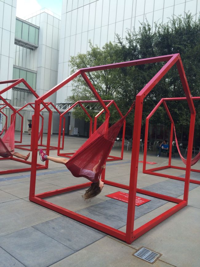Lia and Layla enjoying Mi Casa es Su Casa  hammocks before the tour