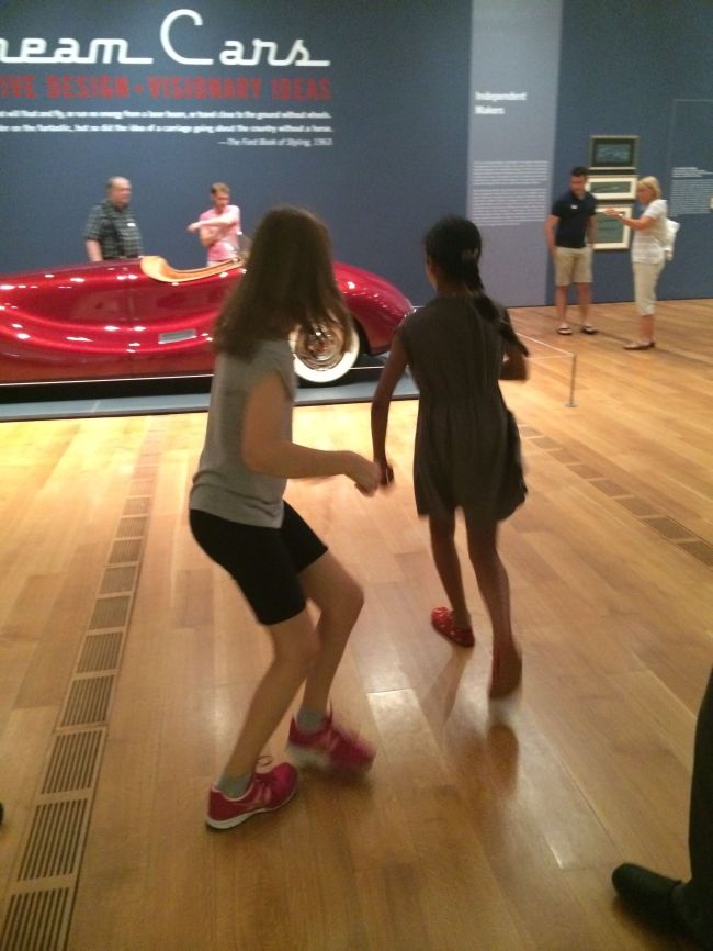 The Posse viewing the Dream Cars Exhibition