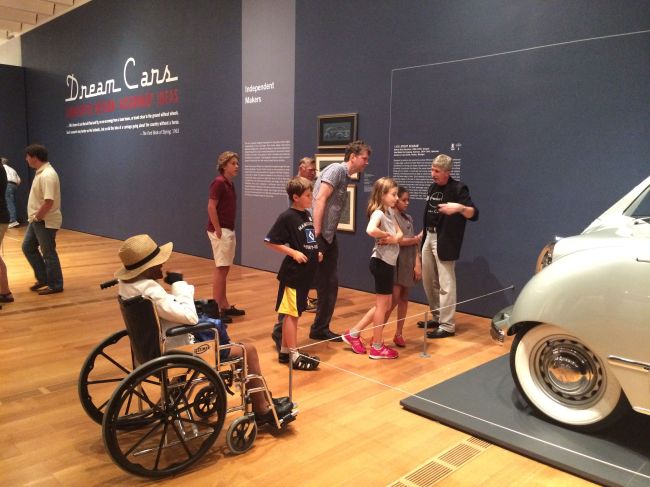 The Posse viewing the Dream Cars Exhibition