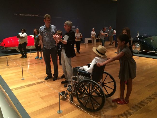 The Posse viewing the Dream Cars Exhibition