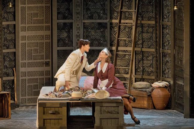 Isabel Leonard as Cherubino and Marlis Petersen as Susanna in Mozart's "Le Nozze di Figaro." Richard Eyre's new production of the opera, conducted by James Levine, opens the Met season on September 22, 2014. Photo: Ken Howard/Metropolitan Opera
