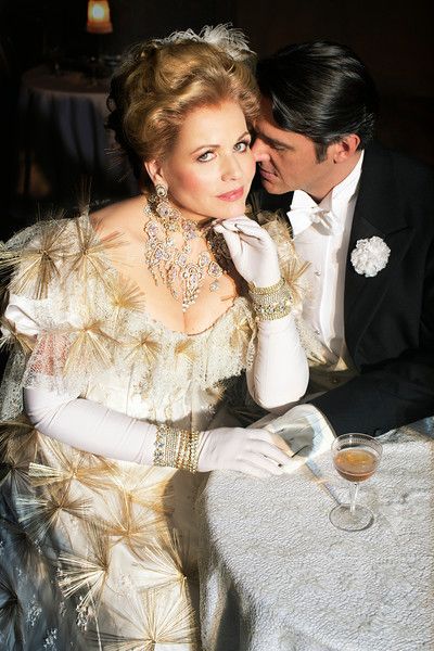 Franz Lehár THE MERRY WIDOW Renée Fleming as Hanna and Nathan Gunn as Danilo in Lehár's "The Merry Widow." Susan Stroman's new production opens on December 31, 2014.  Photo: Brigitte Lacombe/Metropolitan Opera