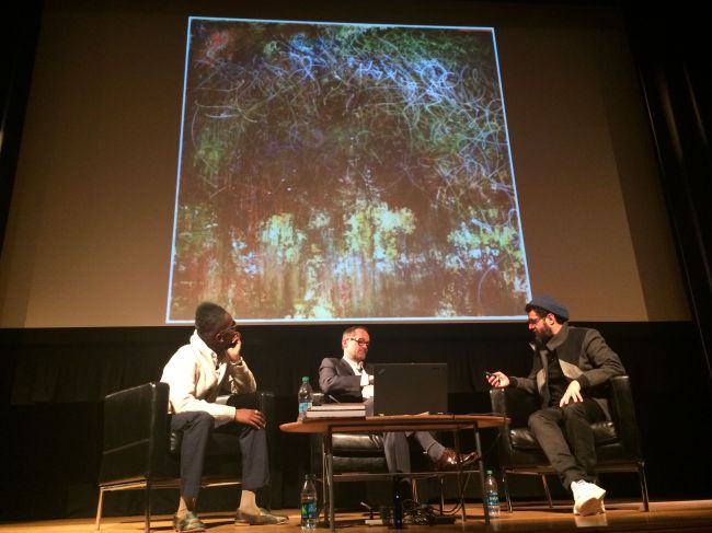 Fahamu, Michael and Jose with a piece by Jose Parla