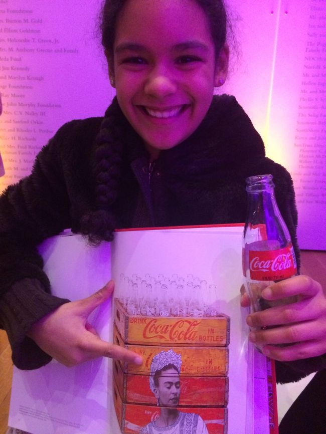 Layla at the Coca-Cola Exhibition opening