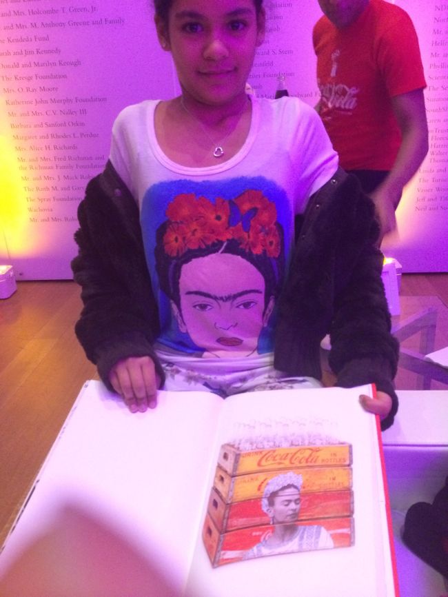 Layla at the Coca-Cola Exhibition opening