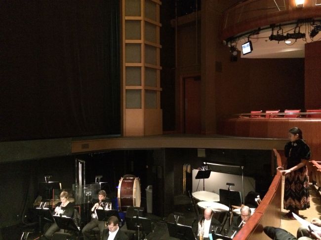 Layla checking out the Orchestra Pit